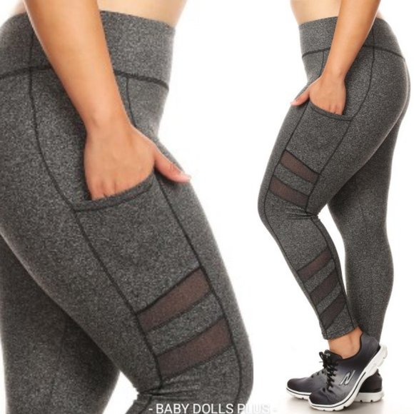 1x  Plus Size Side Phone Pocket Leggings!! - Picture 1 of 6